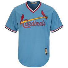 Load image into Gallery viewer, Ozzie Smith St. Louis Cardinals Majestic Big &amp; Tall Cooperstown Cool Base Player Jersey - Light Blue